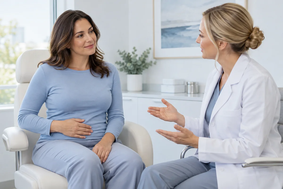 Ilustración generada con IA: Abdominoplastia.